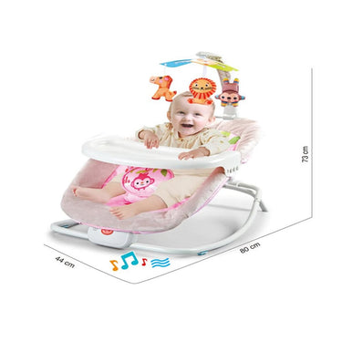 Multi-functional 2in1 Musical Baby Rocking Cradle - Pink